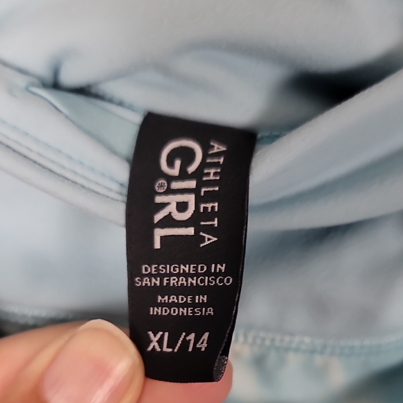 Athleta Girl Sky Blue Tie Dye Skort Skirt - Picture 2 of 5